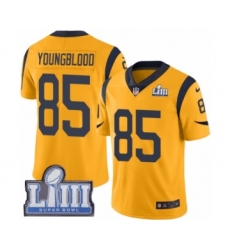 Youth Nike Los Angeles Rams #85 Jack Youngblood Limited Gold Rush Vapor Untouchable Super Bowl LIII Bound NFL Jersey