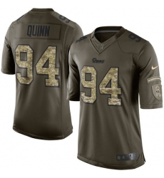 Youth Nike Los Angeles Rams #94 Robert Quinn Elite Green Salute to Service NFL Jersey