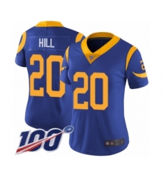 Women's Los Angeles Rams #20 Troy Hill Royal Blue Alternate Vapor Untouchable Limited Player 100th Season Football Jersey