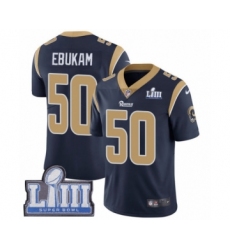 Men's Nike Los Angeles Rams #50 Samson Ebukam Navy Blue Team Color Vapor Untouchable Limited Player Super Bowl LIII Bound NFL Jersey