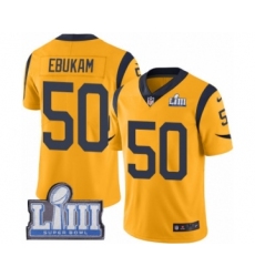 Youth Nike Los Angeles Rams #50 Samson Ebukam Limited Gold Rush Vapor Untouchable Super Bowl LIII Bound NFL Jersey