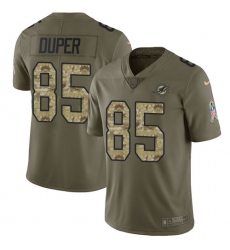 Youth Nike Miami Dolphins #85 Mark Duper Limited Olive/Camo 2017 Salute to Service NFL Jersey