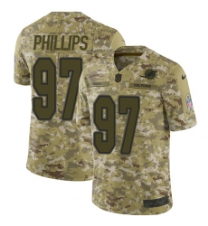 Youth Nike Miami Dolphins #97 Jordan Phillips Limited Camo 2018 Salute to Service NFL Jersey