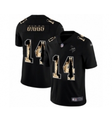 Men's Minnesota Vikings #14 Stefon Diggs Limited Black Statue of Liberty Football Jersey