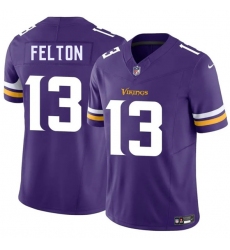 Men's Minnesota Vikings #13 Tai Felton Purple 2025 Draft F.U.S.E. Vapor Untouchable Limited Football Stitched Jersey