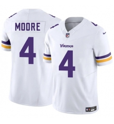 Men's Minnesota Vikings #4 Rondale Moore White 2025 F.U.S.E. Vapor Untouchable Limited Football Stitched Jersey