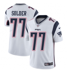 Youth Nike New England Patriots #77 Nate Solder White Vapor Untouchable Limited Player NFL Jersey