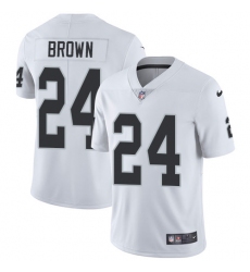 Men's Nike Oakland Raiders #24 Willie Brown White Vapor Untouchable Limited Player NFL Jersey
