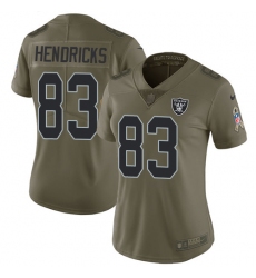 Women's Nike Oakland Raiders #83 Ted Hendricks Limited Olive 2017 Salute to Service NFL Jersey