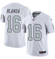 Youth Nike Oakland Raiders #16 George Blanda Limited White Rush Vapor Untouchable NFL Jersey