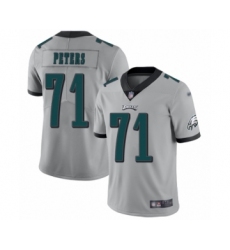 Youth Philadelphia Eagles #71 Jason Peters Limited Silver Inverted Legend Football Jersey