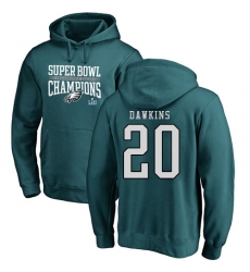 Nike Philadelphia Eagles #20 Brian Dawkins Green Super Bowl LII Champions Pullover Hoodie