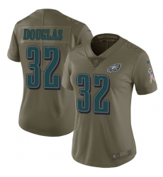 Women's Nike Philadelphia Eagles #32 Rasul Douglas Limited Olive 2017 Salute to Service NFL Jersey