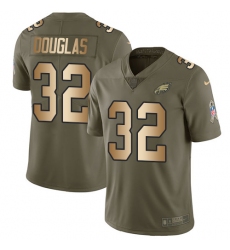 Youth Nike Philadelphia Eagles #32 Rasul Douglas Limited Olive/Gold 2017 Salute to Service NFL Jersey