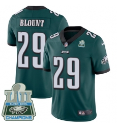 Men's Nike Philadelphia Eagles #29 LeGarrette Blount Midnight Green Team Color Vapor Untouchable Limited Player Super Bowl LII Champions NFL Jersey