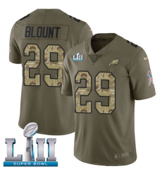 Youth Nike Philadelphia Eagles #29 LeGarrette Blount Limited Olive/Camo 2017 Salute to Service Super Bowl LII NFL Jersey