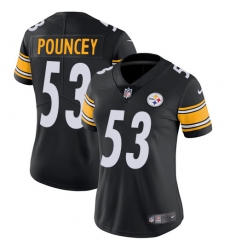 Women's Nike Pittsburgh Steelers #53 Maurkice Pouncey Black Team Color Vapor Untouchable Limited Player NFL Jersey