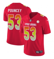Youth Nike Pittsburgh Steelers #53 Maurkice Pouncey Limited Red 2018 Pro Bowl NFL Jersey