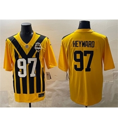 Men's Pittsburgh Steelers #97 Cameron Heyward Gold 1933 Throwback Alternate Football Stitched Game Jersey