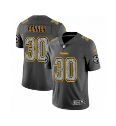 Men's Pittsburgh Steelers #30 James Conner Limited Gray Static Fashion Limited Football Jersey
