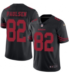 Youth Nike San Francisco 49ers #82 Logan Paulsen Limited Black Rush Vapor Untouchable NFL Jersey