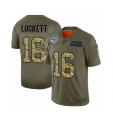 Men's Seattle Seahawks #16 Tyler Lockett 2019 Olive Camo Salute to Service Limited Jersey