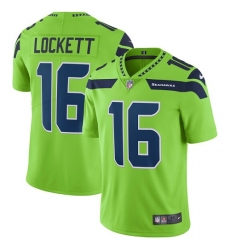 Youth Nike Seattle Seahawks #16 Tyler Lockett Elite Green Rush Vapor Untouchable NFL Jersey