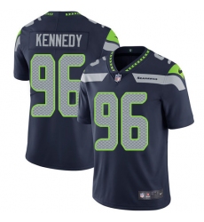 Youth Nike Seattle Seahawks #96 Cortez Kennedy Steel Blue Team Color Vapor Untouchable Limited Player NFL Jersey