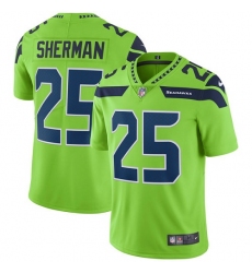 Men's Nike Seattle Seahawks #25 Richard Sherman Limited Green Rush Vapor Untouchable NFL Jersey