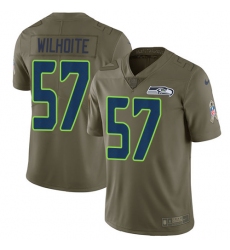 Men's Nike Seattle Seahawks #57 Michael Wilhoite Limited Olive 2017 Salute to Service NFL Jersey