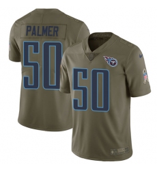 Youth Nike Tennessee Titans #50 Nate Palmer Limited Olive 2017 Salute to Service NFL Jersey