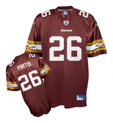 Reebok Washington Redskins #26 Clinton Portis Burgundy Red Team Color Authentic Throwback NFL Jersey
