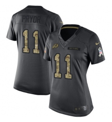 Women's Nike Washington Redskins #11 Terrelle Pryor Limited Black 2016 Salute to Service NFL Jersey