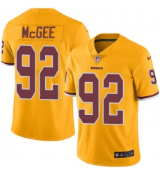 Men's Nike Washington Redskins #92 Stacy McGee Limited Gold Rush Vapor Untouchable NFL Jersey