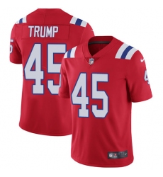 Men's Nike New England Patriots #45 Donald Trump Red Alternate Vapor Untouchable Limited Player NFL Jersey