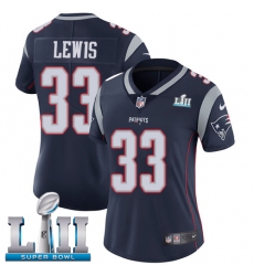 Women's Nike New England Patriots #33 Dion Lewis Navy Blue Team Color Vapor Untouchable Limited Player Super Bowl LII NFL Jersey