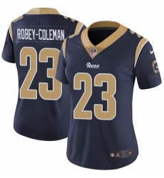 Women's Nike Los Angeles Rams #23 Nickell Robey-Coleman Navy Blue Team Color Vapor Untouchable Limited Player NFL Jersey