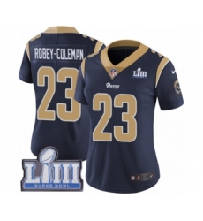 Women's Nike Los Angeles Rams #23 Nickell Robey-Coleman Navy Blue Team Color Vapor Untouchable Limited Player Super Bowl LIII Bound NFL Jersey