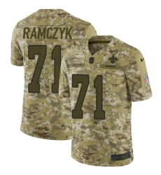 Men's Nike New Orleans Saints #71 Ryan Ramczyk Limited Camo 2018 Salute to Service NFL Jersey