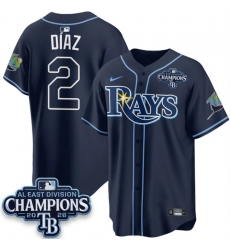 Men's Tampa Bay Rays #2 Yandy Díaz Navy 2026 AL East Champions Limited Stitched Baseball Jersey