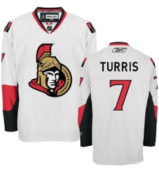 Women's Reebok Ottawa Senators #7 Kyle Turris Authentic White Away NHL Jersey