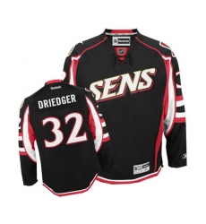 Men's Reebok Ottawa Senators #32 Chris Driedger Authentic Black Third NHL Jersey