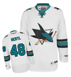 Youth Reebok San Jose Sharks #48 Tomas Hertl Authentic White Away NHL Jersey