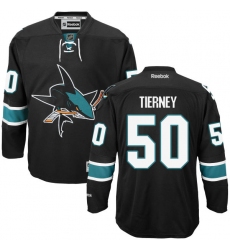 Youth Reebok San Jose Sharks #50 Chris Tierney Authentic Black Third NHL Jersey