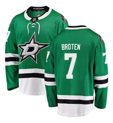 Men's Dallas Stars #7 Neal Broten Fanatics Branded Green Home Breakaway NHL Jersey