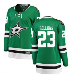 Women's Dallas Stars #23 Brian Bellows Authentic Green Home Fanatics Branded Breakaway NHL Jersey