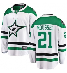 Men's Dallas Stars #21 Antoine Roussel Fanatics Branded White Away Breakaway NHL Jersey