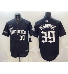 Men's Toronto Blue Jays #39 Trey Yesavage Black Gothic North Edition Limited Stitched Baseball Jersey