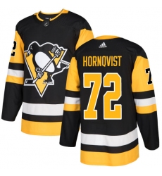Men's Adidas Pittsburgh Penguins #72 Patric Hornqvist Premier Black Home NHL Jersey