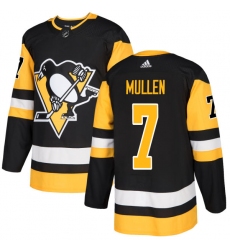 Youth Adidas Pittsburgh Penguins #7 Joe Mullen Authentic Black Home NHL Jersey